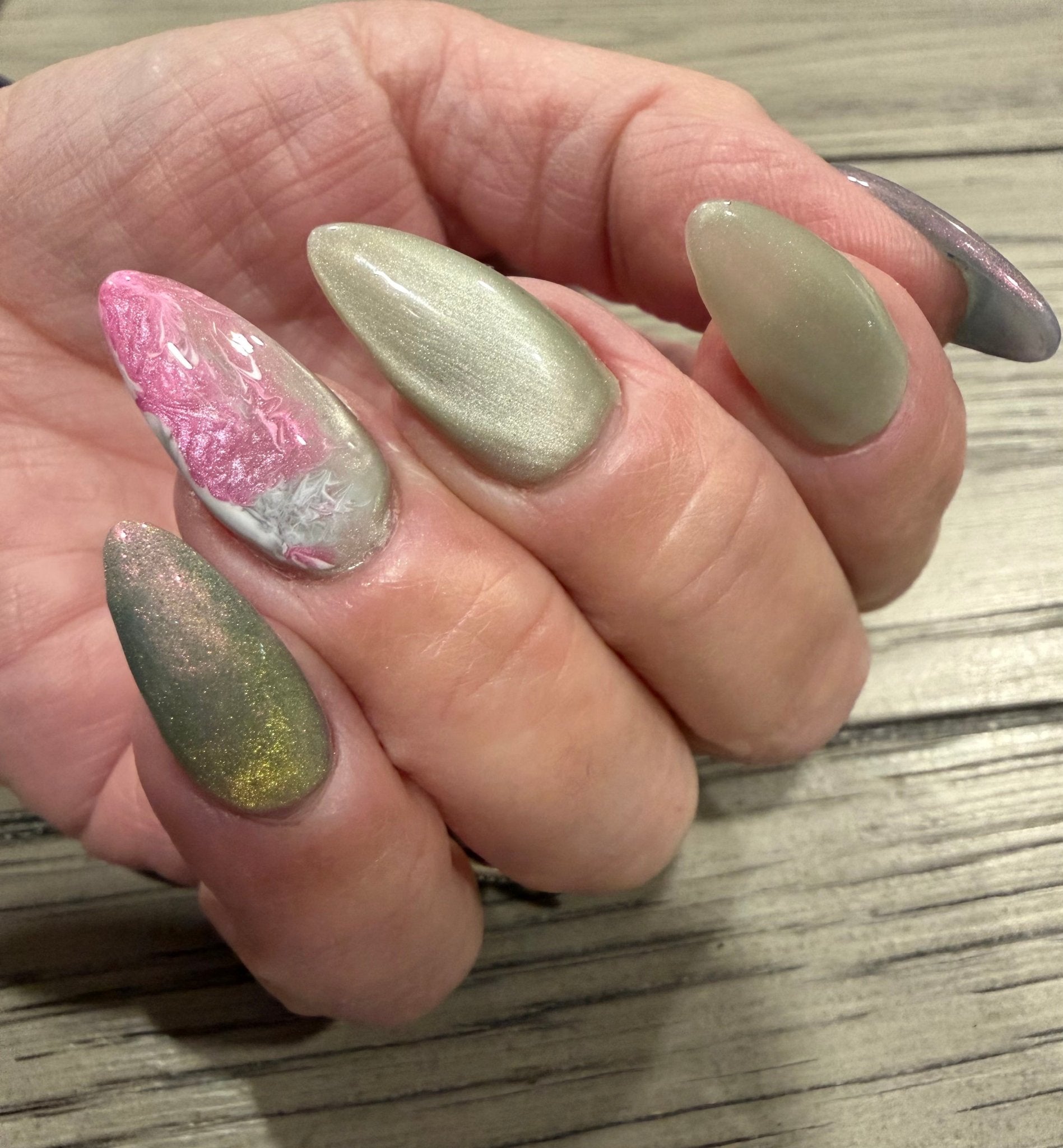 Soft Sage Cat Eye Gel Polish - Gel Polish - Double Dipp'd Dip Powder