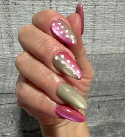 Soft Sage Cat Eye Gel Polish - Gel Polish - Double Dipp'd Dip Powder