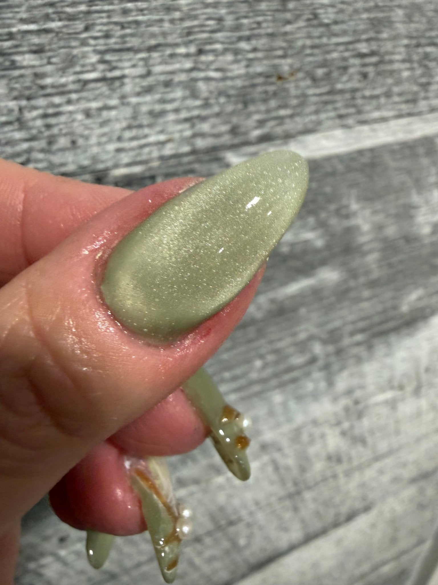 Soft Sage Cat Eye Gel Polish - Gel Polish - Double Dipp'd Dip Powder