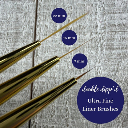 Ultra Thin Nail Liner Brushes - Double Dipp'd Dip Powder