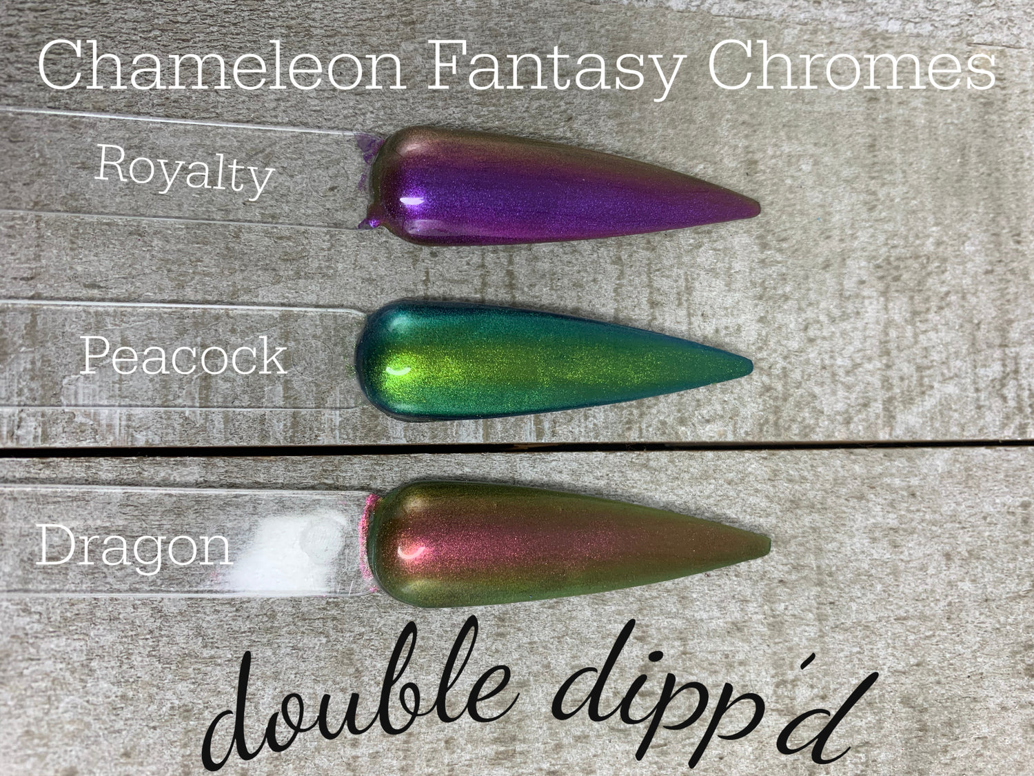 Chameleon Nail Chrome Powder 12 Colors Rose Gold Purple